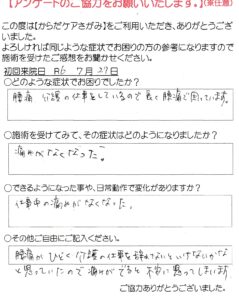 アンケートの原本が表示されています。